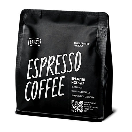 Кофе в зернах Tasty Coffee 250гр Бразилия Можиана [Тэйсти Кофе] 100/0/СР