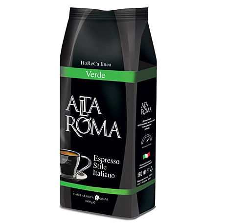 Кофе в зернах Alta Roma Verde [Альта Рома Верде] 50/50/ТМ, 1кг/6шт